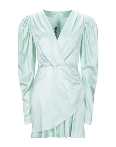 Rotate Birger Christensen Short Dresses In Light Green