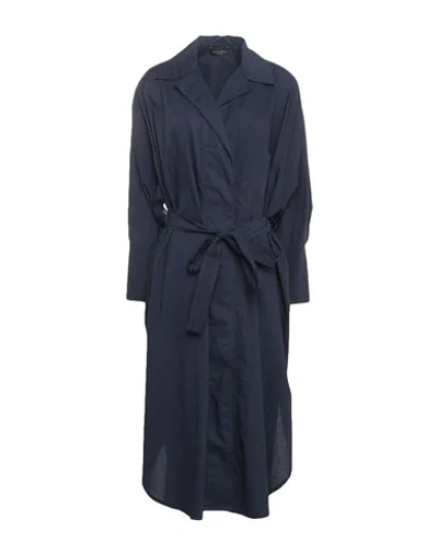 Roberto Collina Overcoats In Dark Blue