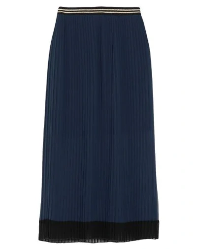 19.70 Nineteen Seventy Midi Skirts In Dark Blue