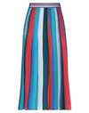 Stella Jean Woman Midi Skirt Red Size 6 Polyester, Acetate
