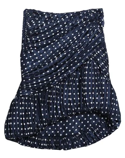 Tory Burch Ruched Gathered Polka-dot Silk-satin Jacquard Mini Skirt In Classic Dot