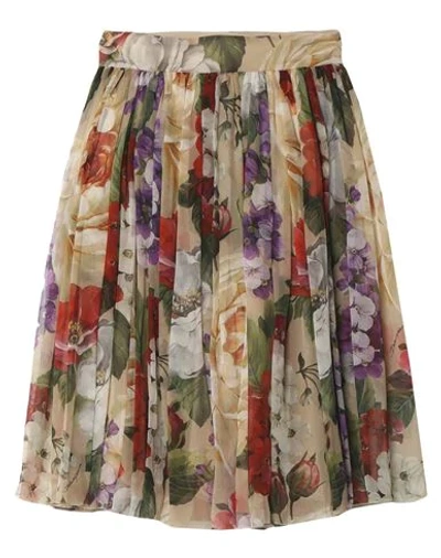 Dolce & Gabbana Midi Skirts In Beige