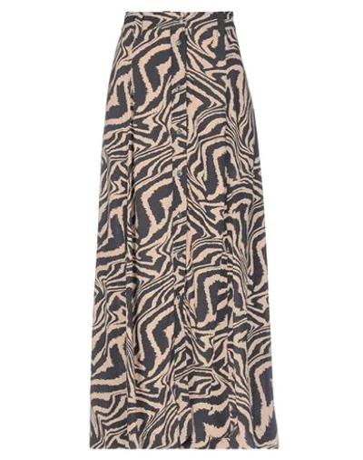 Ganni Long Skirts In Beige