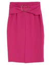 Hanita Woman Midi Skirt Fuchsia Size 10 Polyester, Elastane In Fuchsia
