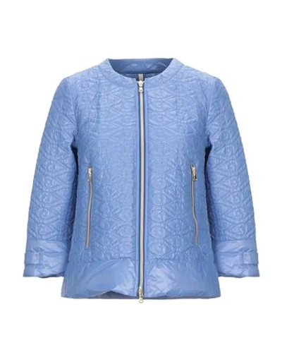 Geospirit Down Jackets In Sky Blue