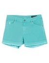 Avantgar Denim By European Culture Woman Shorts & Bermuda Shorts Turquoise Size 29 Cotton, Polyester In Blue