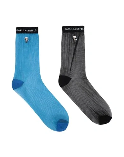 Karl Lagerfeld Short Socks In Blue