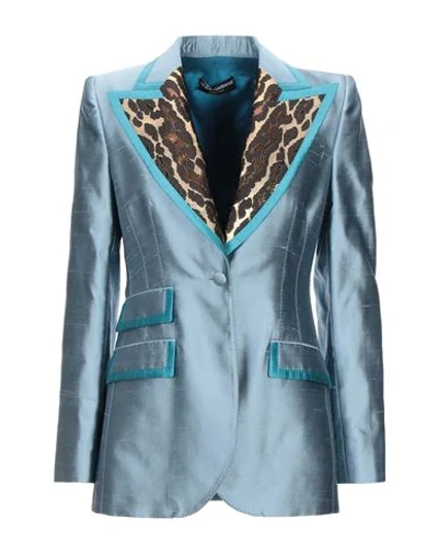 Dolce & Gabbana Suit Jackets In Pastel Blue