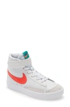 Nike Kids' Blazer Mid '77 High Top Sneaker In Platinum Tint/ Crimson