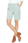 Nydj Stretch Twill Bermuda Shorts In Olivine