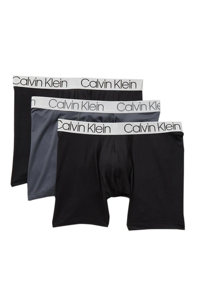 Calvin Klein 3-pack Performance Boxer Briefs In Hcx 1 Blk/ 1 Tu