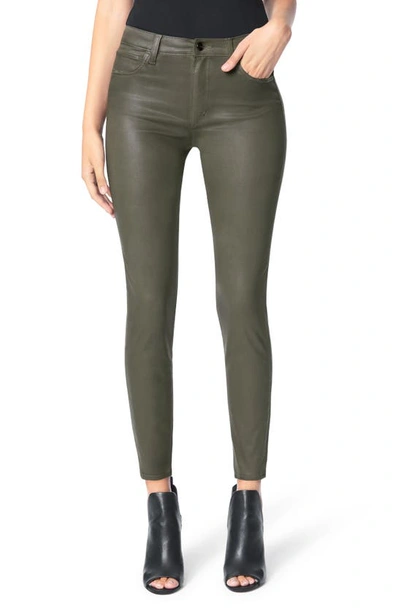 Joe's The Charlie Coated Ankle Skinny Jeans In Autumn Sage