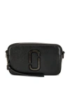 Marc Jacobs Jacobs The Glam Shot Logo Plaque Shoulder Bag In Black