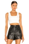 COMMANDO FAUX LEATHER CROP TOP,CMAN-WS27