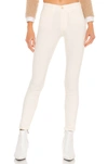 Frame Le High Skinny Sateen Jeans In Off White