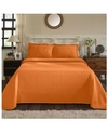 Superior 100% Cotton Fleur De Lis Medallion All-season 2-piece Coverlet Set, Twin In Orange