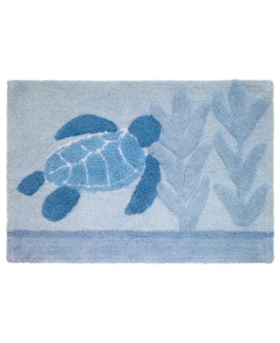 Avanti Caicos Sea Turtles Cotton Bath Rug,20" X 30" In Multi