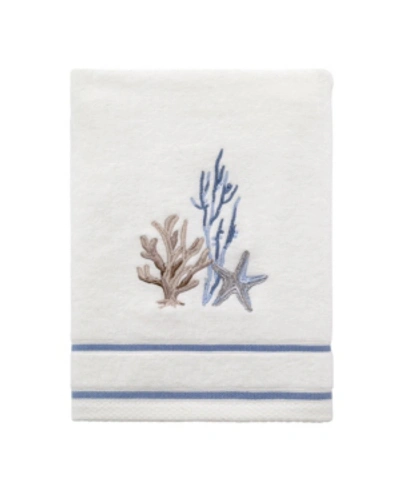 Avanti Abstract Coastal Hand Towel Bedding In White