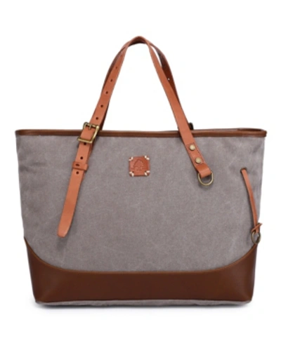 Tsd Brand Redwood Canvas Shopper Bag In Gray