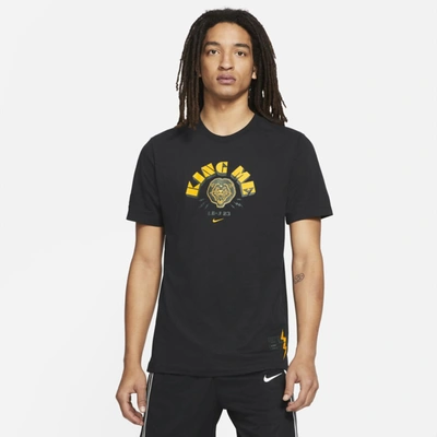 Nike Dri-fit Lebron "king Me" Men's Basketball T-shirt In Black