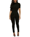 Naked Wardrobe Sweet T Funnel Neck Jumpsuit In Black