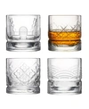 LA ROCHERE ASSORTED 10 OUNCE WHISKY TUMBLERS, SET OF 4