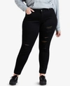 Levi's Trendy Plus Size Classic Straight-leg Jeans In Mystery Black