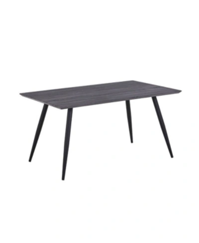 Chintaly Henriet Dining Table With Laminate Wooden Top In Dark Gray