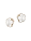 Pasquale Bruni Women's Bon Ton 18k Rose Gold, Milky Quartz & Diamond Stud Earrings In White