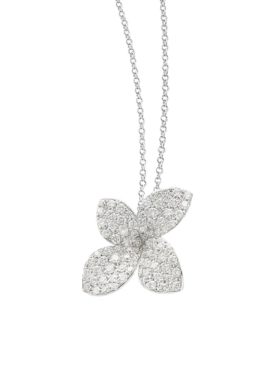 Pasquale Bruni Women's Petit Garden 18k White Gold & Pavé Diamond Flower Necklace