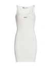 OFF-WHITE BASIC RIBBED TANK DRESS,400013356157