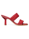 Michael Michael Kors Amelia Woven Mules In Bright Red