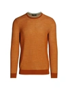Loro Piana Men's Falkville Bicolor Sweater In Spice Nougat