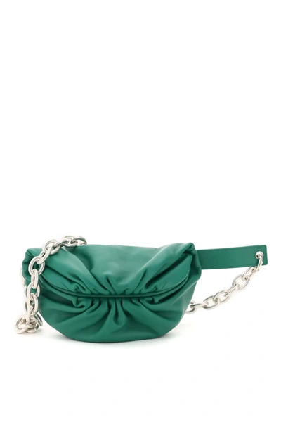 Bottega Veneta The Pouch Mini Chain Belt Bag In Green