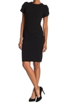 Calvin Klein Caplet Shealth Dress In Black