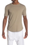 Goodlife Crew Neck Curve Hem T-shirt In Dune