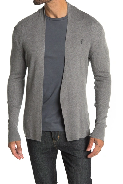 Allsaints Nomo Open Cardigan In Grey Marl | ModeSens