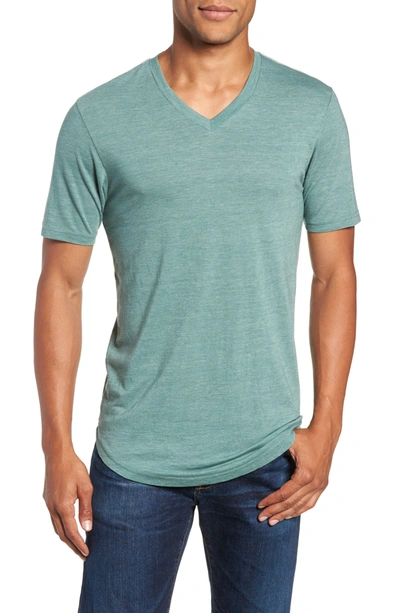 Goodlife Scallop Triblend V-neck T-shirt In Pine