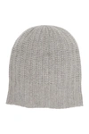 Portolano Ribbed Cashmere Knit Beanie In Lt Ht Grey