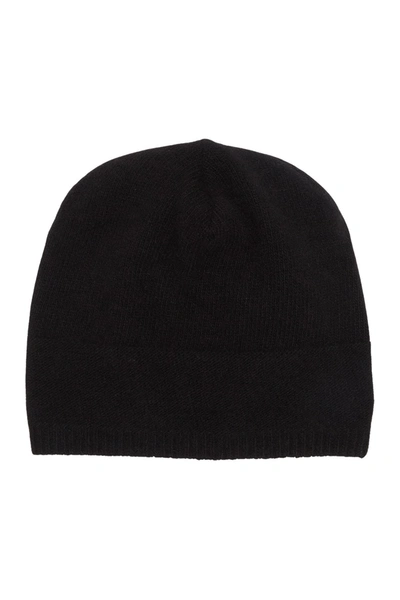 Portolano Slouchy Cashmere Knit Beanie In Black