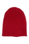 Portolano Ribbed Cashmere Knit Beanie In Bloodstone