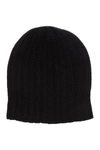 Portolano Ribbed Cashmere Knit Beanie In Black