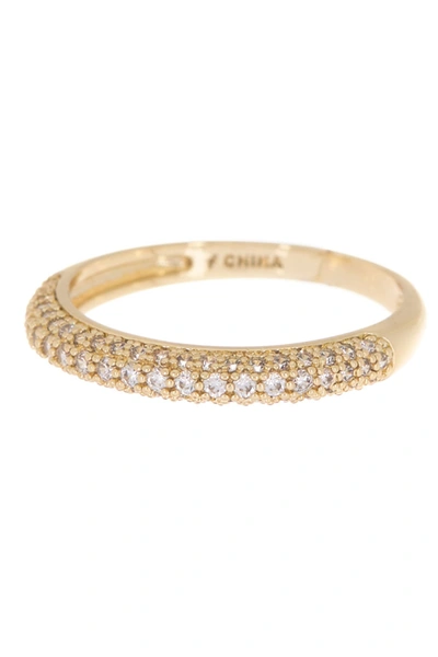 Nordstrom Rack Thin Cz Pave Band In Clear- Gold