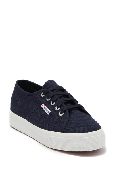 Superga Cotu Platform Sneaker In Navy/white