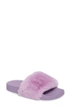 Steve Madden Softey Faux Fur Slide In Lavender