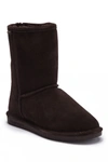 Bearpaw Emma Short Genuine Sheepskin Lined Boot In Chocolate Ii