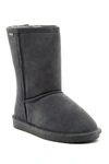Bearpaw Emma Short Genuine Sheepskin Lined Boot In Charcoal