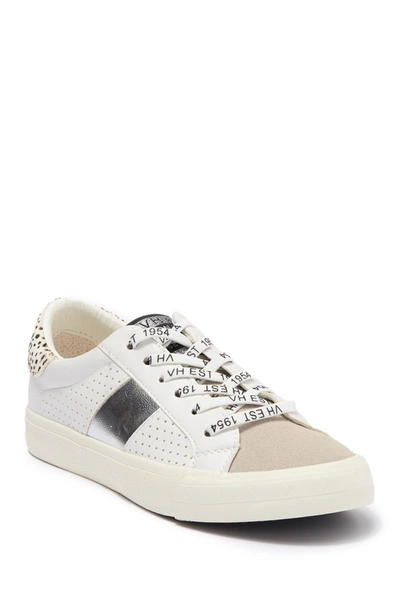 Vintage Havana Dina Perforated Sneaker In White Cheetah