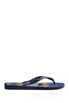 Havaianas Brazil Logo Flip Flop In Navy Blue/navy Blue