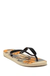 Havaianas Aloha Flip Flop In Sand Grey/black